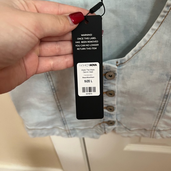 NWT Fashion Nova Jean top - Picture 4 of 5